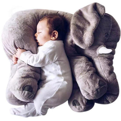 Plush  Toys Grey And Colorful Elephant Pillow Toy