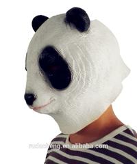 Eco-friendly masquerade  Dress realistic Halloween animal rubber full head cro panda mask for party